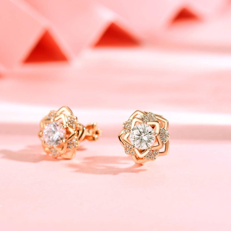 AllenCOCO Clip on Earrings Women, 14K Gold Hoop Clip-On Earrings for Women, Hypoallergenic Non Pierced Croissant Earrings - Image 3
